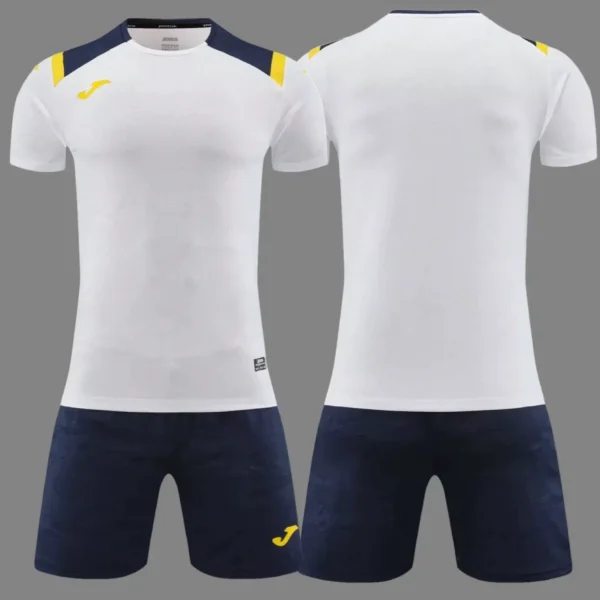 White, Navy Blue & Yellow